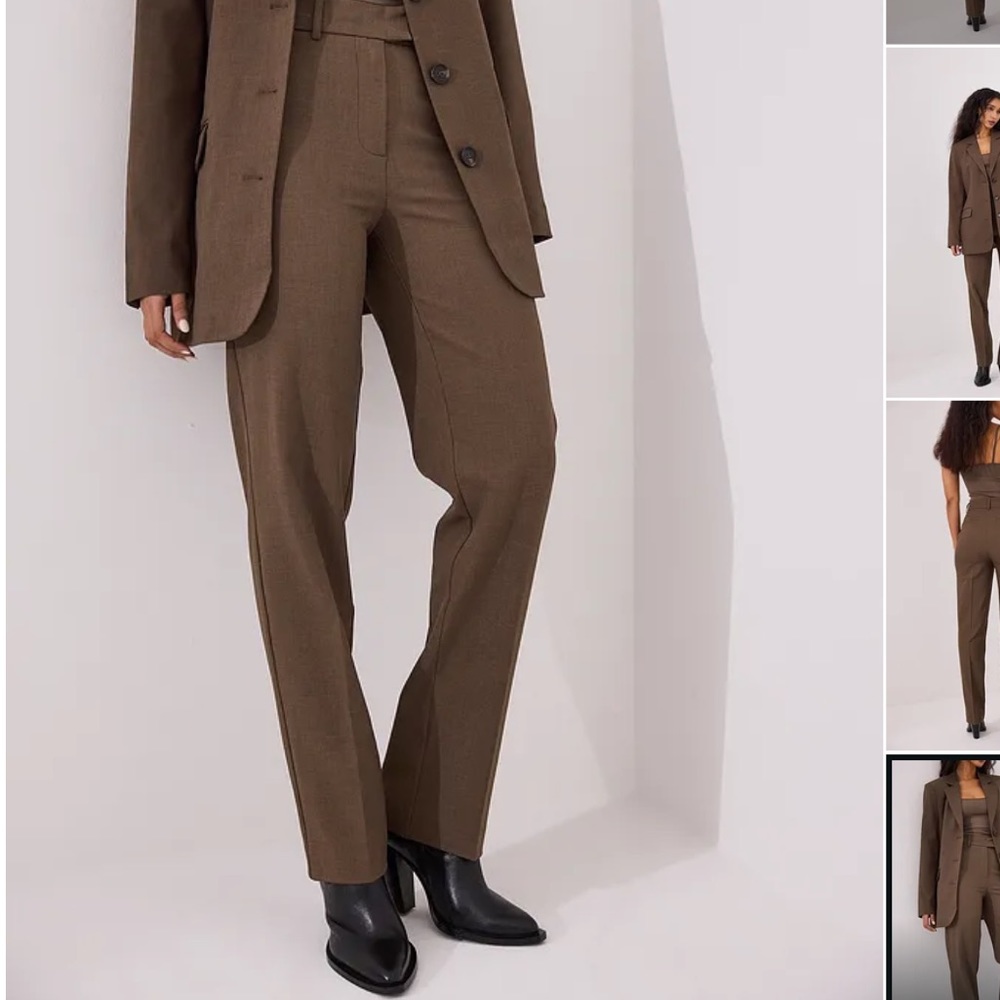 NAKD High Waist Straight Leg Melange Suit Pants (NEVER WORN W TAG)